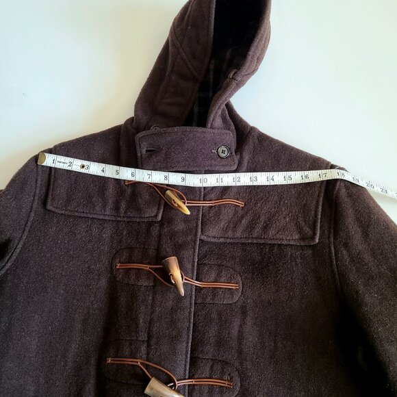 Vintage Original English brown duffle woman wool coat with hood by Gloverall. - Picture 3 of 9